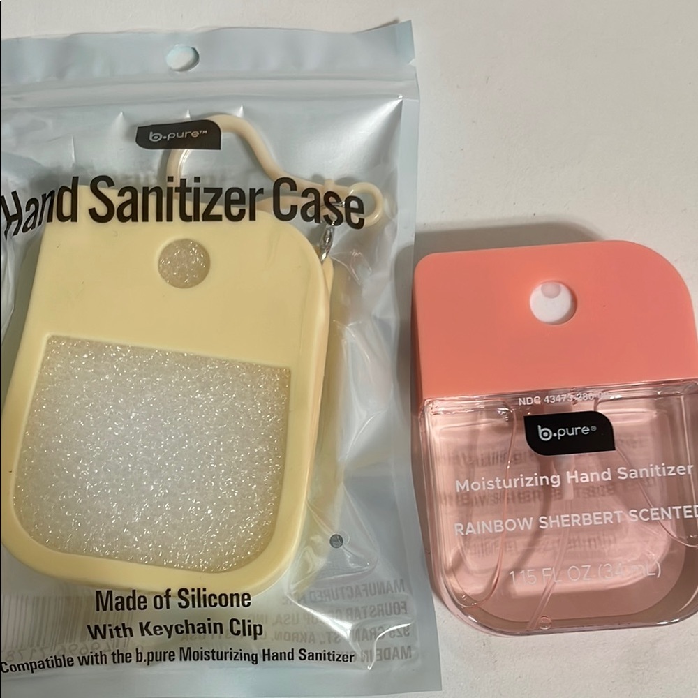 b.pure Hand Sanitizer Case and Moisturizer Set